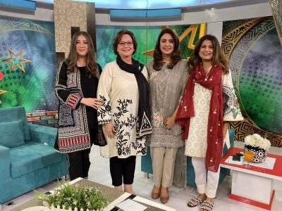 Four women on outreach in Pakistan